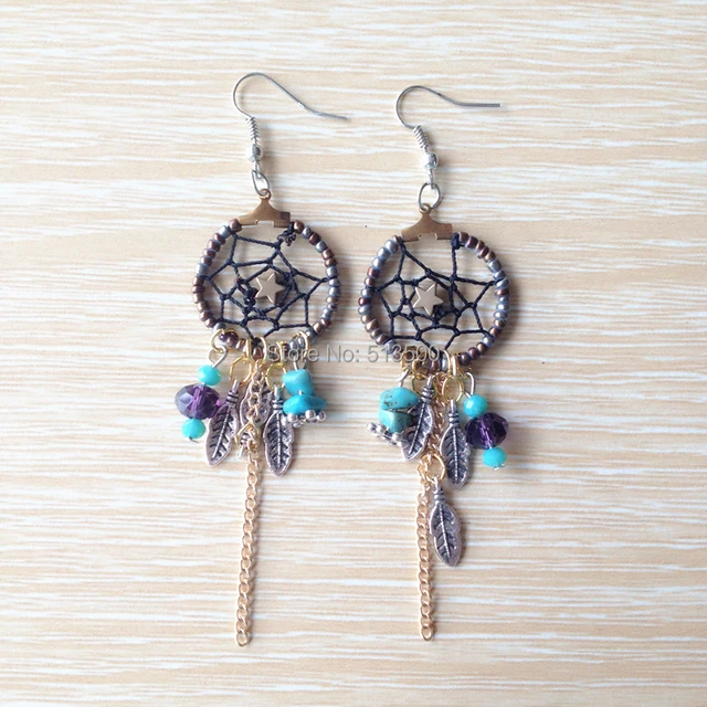1pair Free Shipping Factory Price Native American Handmade Earrings 1pair Free Shipping Factory Price Native American Handmade Earrings Dream Catcher Earring