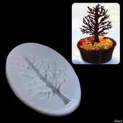 Тенденция новый 8x5,5 см Дерево Форма Силиконовые формы для торта конфитюр шоколад Инструменты декорирование выпечки