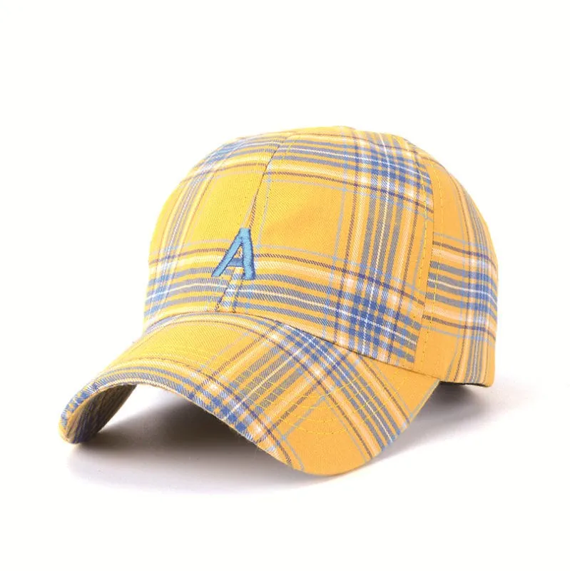 Летний корейский письмо Бейсбол Кепки Полосатый плед Шапки для Для мужчин Для женщин подростков хип-хоп Осень Snapback Кепки s уличный Танцы Шапки