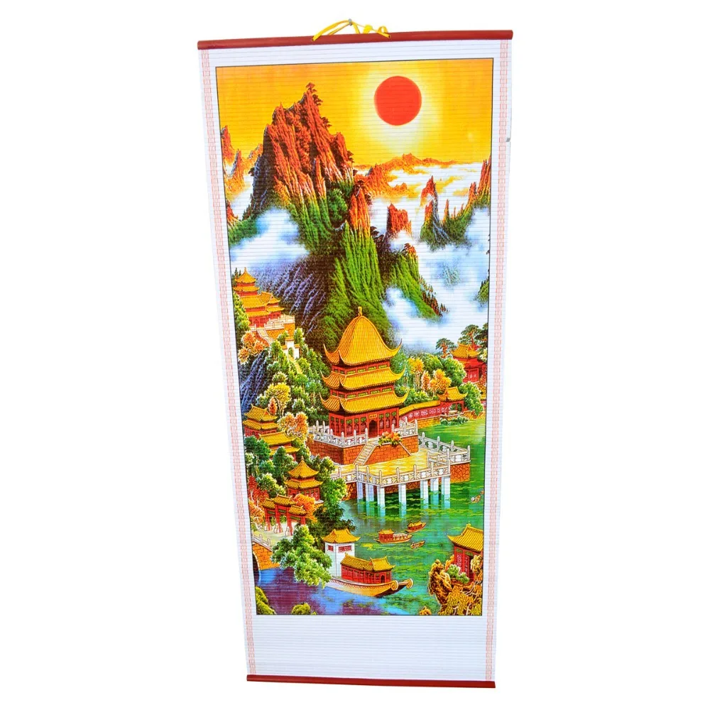 

Chinese Feng Shui landscape wall scroll picture SKU JB2061