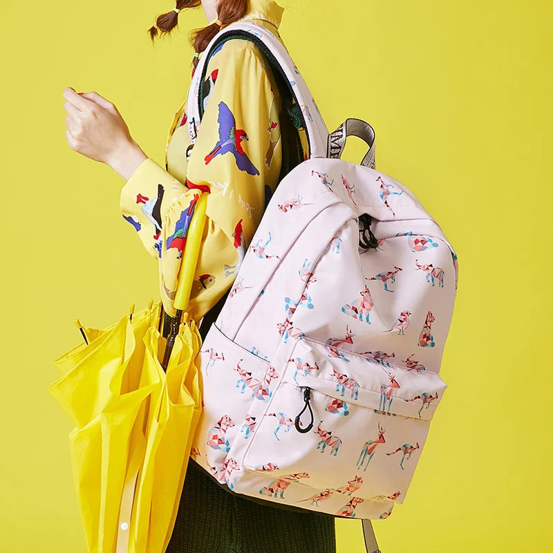 Mochila De mujer impermeable de alta calidad para jóvenes con estampado de animales y perros