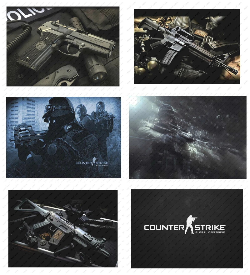 

CS OL2 Counter-Strike Game poster wall sticker White kraft poster Decorative paintings Retro Poster