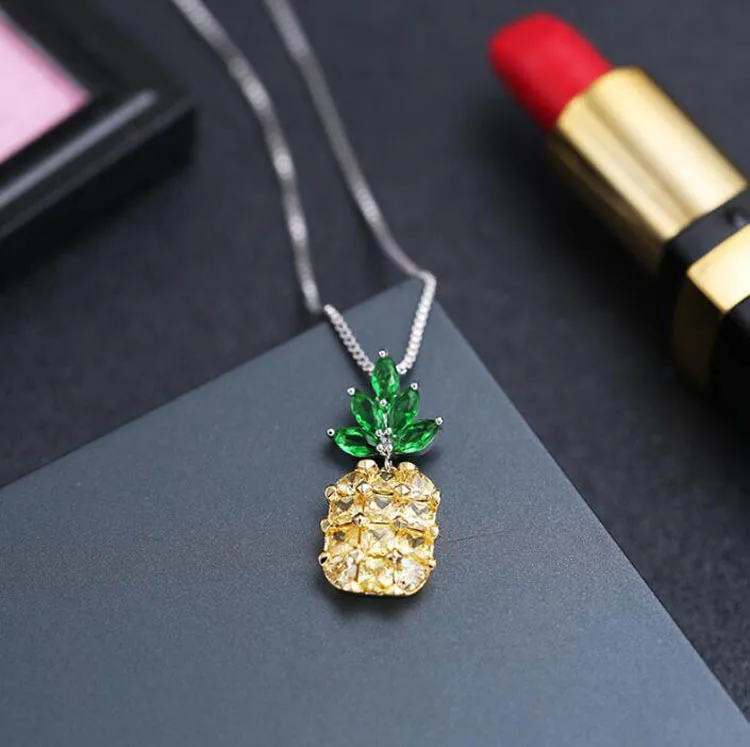 Pineapple Necklace Pendant Wholesale Summer Tropical Island Series