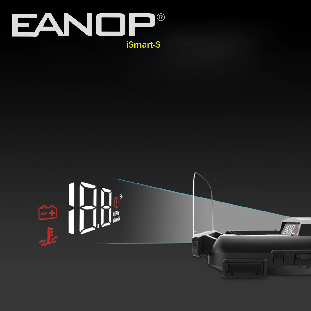 EANOP iSmart S hud Дисплей автомобиля OBD2 Windsheild скорость проектор метр Напряжение монитор