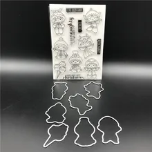 Karikatür Weihnachten Metal Kesme Ölür Şablonlar için DIY Karalama Defteri/fotoğraf Dekoratif Kabartma kendi başına yap kağıdı Kart Yapımı Proje A671