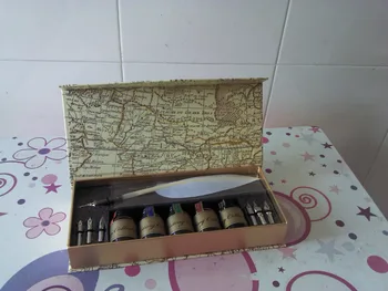 

Natural Feather Fountain Vintage Pen White