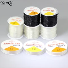 Кристаллическая эластичная линия, рыбий шелк, 0,6-1 мм, бисероплетение, шнур, нить, стрейч, для ожерелья, браслета, аксессуары, сделай сам, для изготовления ювелирных изделий
