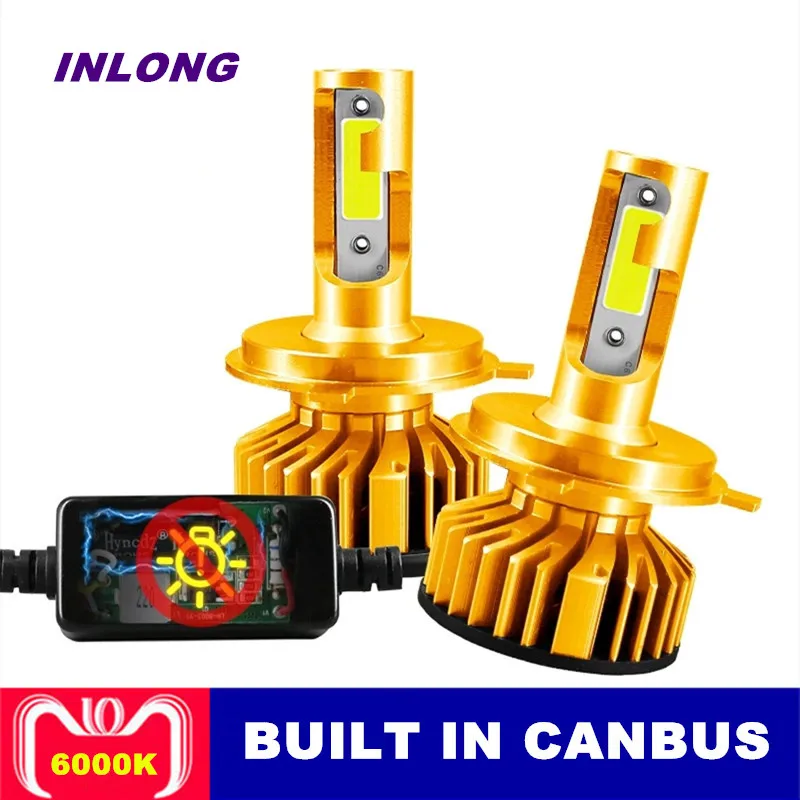 

INLONG Mini Canbus No Error H7 LED Far Car Headlight 12V 12000LM 4300K 6000K 8000K Lamp H4 H1 9005 HB3 9006 HB4 H8 H11 LED Bulbs