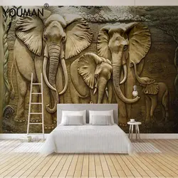 Обои YOUMAN 3 d Настенные обои для телевизора росписи для ТВ задний план золотой слон домашний Декор Спальня фото обои дизайн