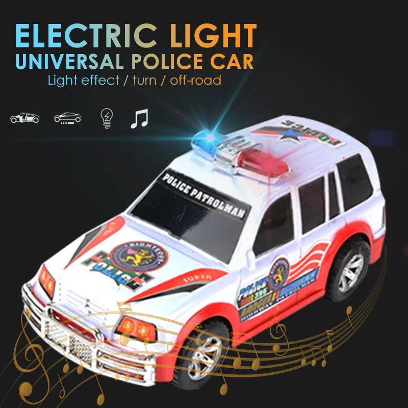 Электрический автомобиль электрический игрушечный автомобиль электрическая Полицейская машина музыка электрический пластик культивировать интерес свет хобби Новинка