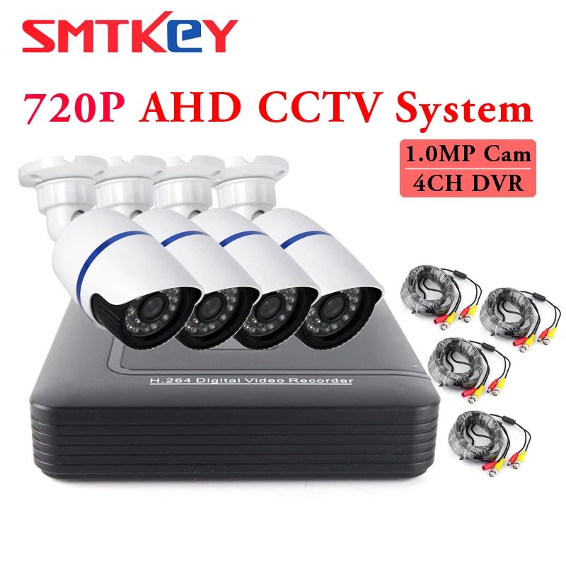 

4ch 720P ahd cctv camera system 4ch ahd dvr with 4pcs 1.0M 720P camera ahd cctv system