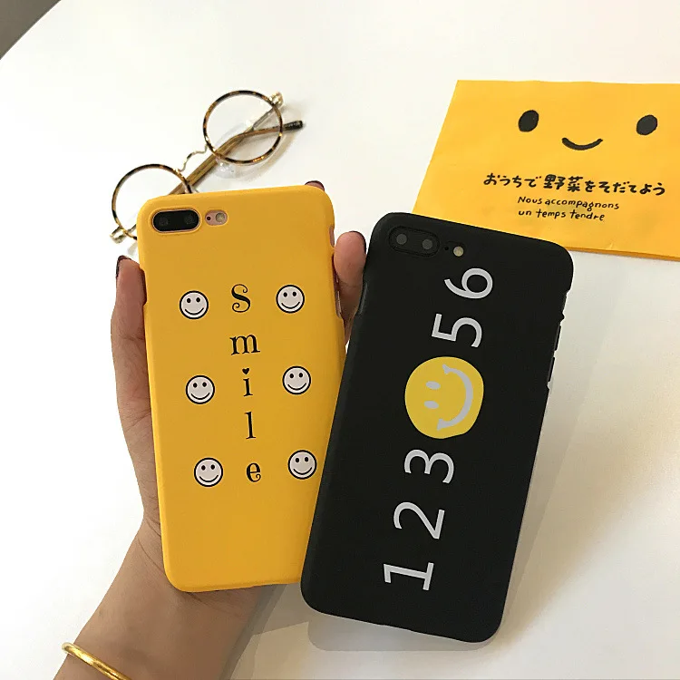 2018 Южная Корея милый мультяшный смайлик жесткий матовый пластиковый чехол для