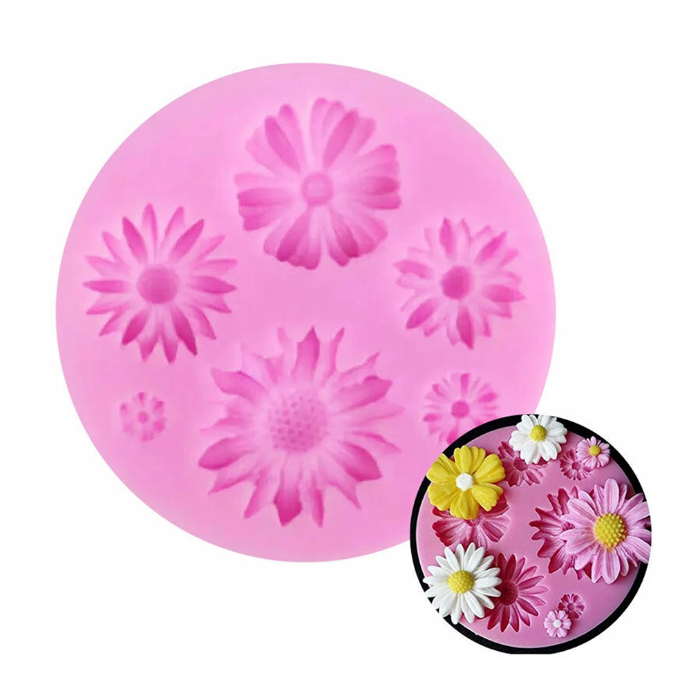 German Cornflower Candy Daisy Flower Chocolate Soap Mould DIY Cake Decorating Tool Silicone Foudant Cake Molds Set Jello