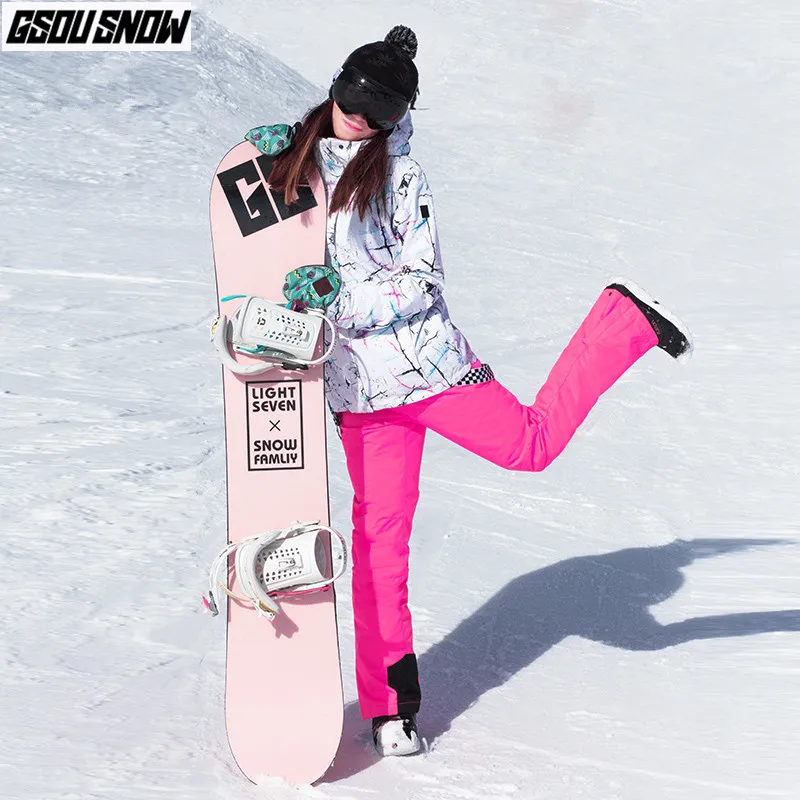 

2018 New Winter Ski Suit Women Ski Jackets Pants Cheap Waterproof Skiing Suits Female High Quality Snowboard Sets Snow Clothes