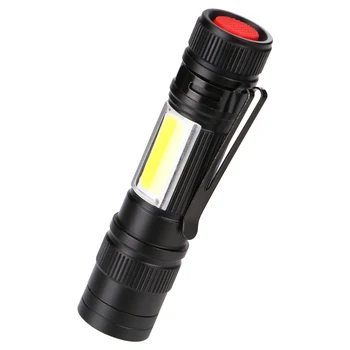 

Portable Penlight Mini LED Flashlight Torch XPE+COB LED Flash Light Work Lamp Camping Hunting Lantern use AA or 14500 Battery