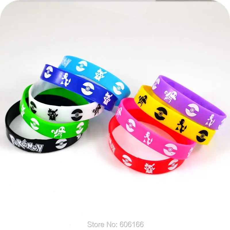

50x Pokemon Go Team Valor Mystic Instinct silicone bracelet bangle wristband anime cartoon fashion jewelry Children Part Gift
