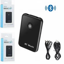 50Set Universal 2 in 1 Wireless Bluetooth 4.2 Receiver TV+ Transmitter Stereo Music Audio Player 3.5mm Adapter Support C5R4