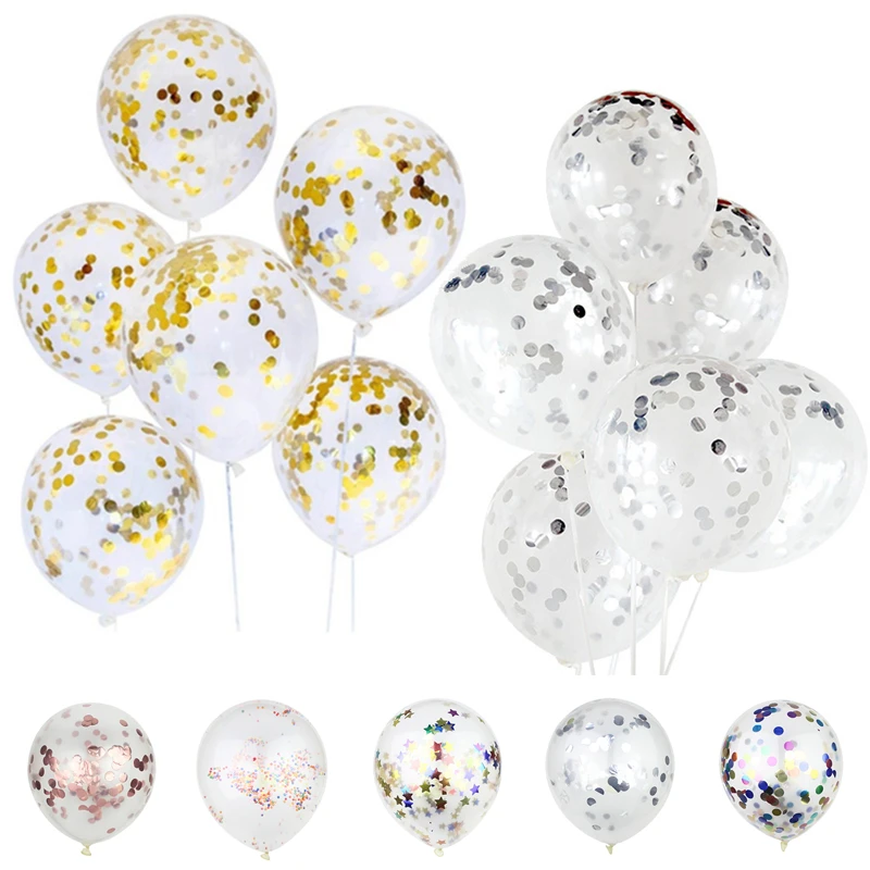 5 шт./лот, прозрачные воздушные шары, Золотая Звезда, конфетти из фольги, прозрачные воздушные шары с днем рождения, детский душ, украшения для свадебной вечеринки