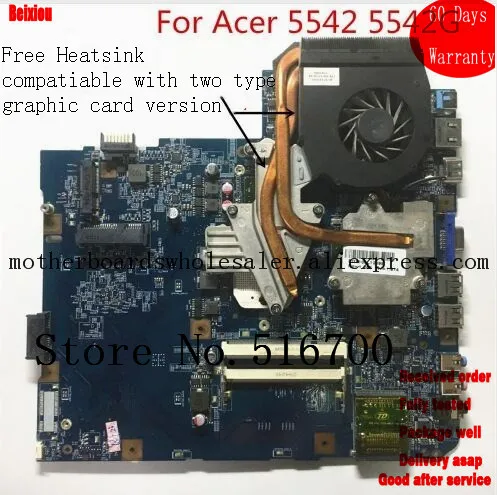 

Buy main board 48.4FN01.01 For Acer 5542 5542G 48.4FN01.011 System Motherboard with Cooling Fan Test Function