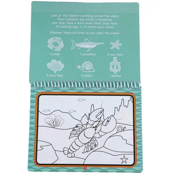 

LCLL-COOLPLAY Magic Water Drawing Book Coloring Book Doodle with Magic Pen Painting Drawing Board For Kids Toys Toy Birthday G