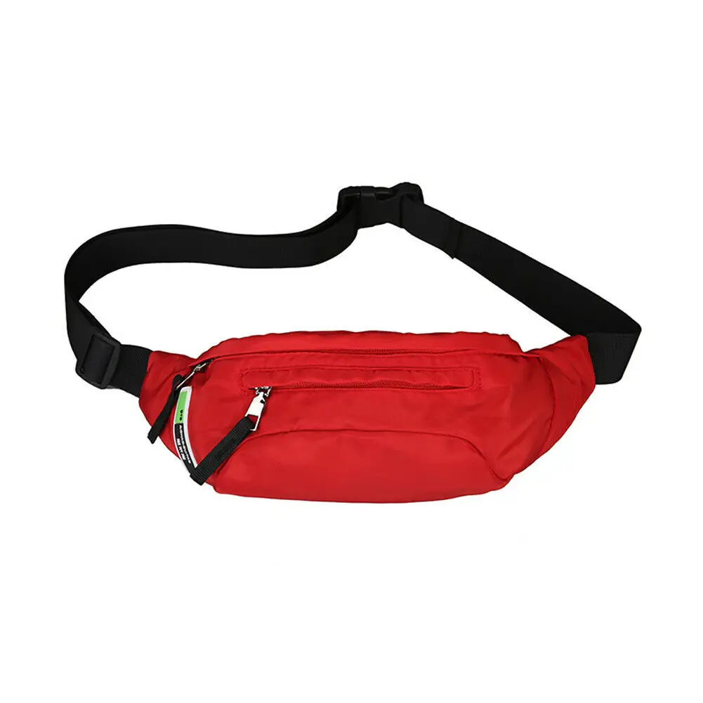 Спортивная поясная сумка унисекс для занятий спортом на открытом воздухе, новинка, модная сумка на молнии для бега, туризма, телефона, нагрудная сумка - Цвет: Красный