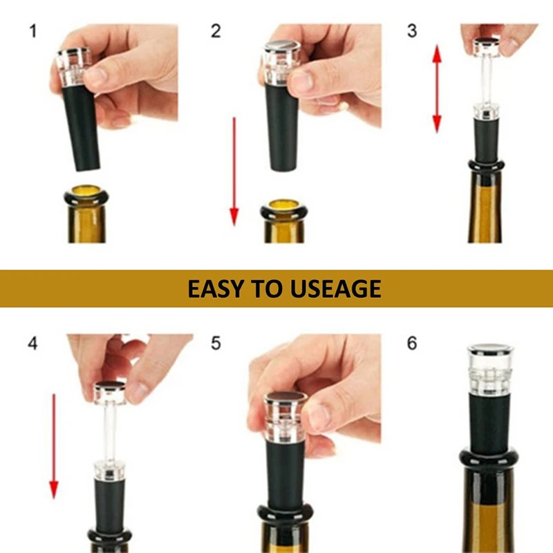 2 шт. пробка для бутылок с шампанским с вакуумным насосом пробковая воздушная вакуумная пробка винная пробка для бутылок Вакуумный пакет для хранения консервант воздушный насос Пробка