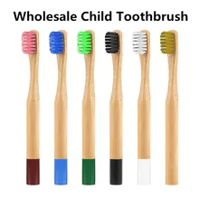 Цена 6 цветов Экологичная бамбуковая зубная щетка с мягкой щетиной детская зубная щетка Антибактериальная Щетина зубная щетка