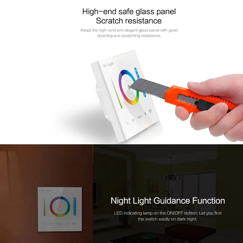 Ми свет RGB+ WW+ CW 5 в 1 smart ПДУ универсальный пульт дистанционного управления DC12-24V полный Цвет для Светодиодные ленты H