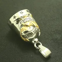 Унисекс, 316L, нержавеющая сталь, крутой, золотой Орел, звезда, езда, чтобы жить, живи наездник, новинка, есть звуковое кольцо, колокольчик, подвеска