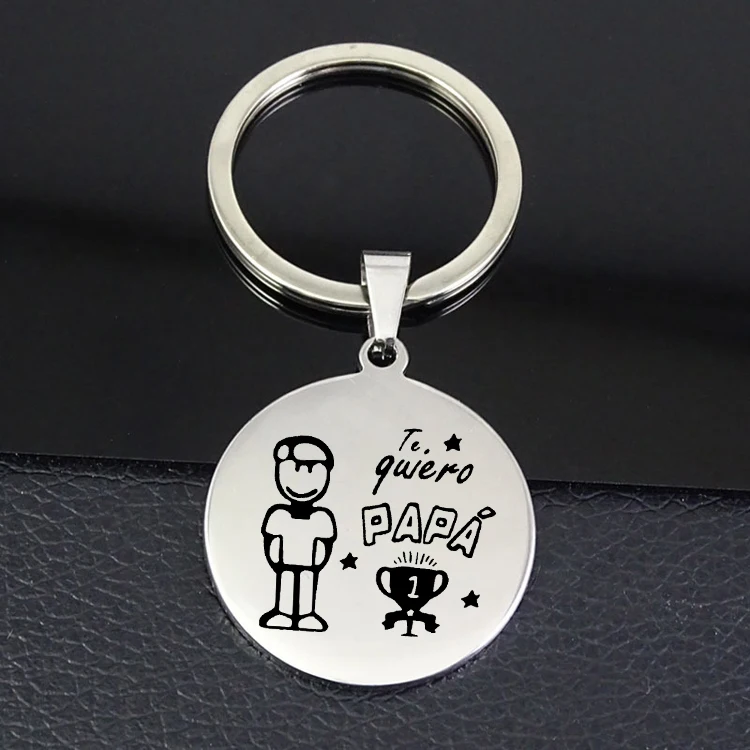 TE quiero PAPAI Keychain 2019 Mais Novo Disco Pingente YP6862 Keycahins Melhor Presente para O Pai