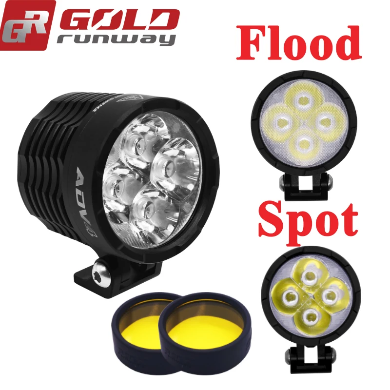 

2019 GOLDRUNWAY 32W 12V U3 Motorcycle Scooter led Headlights Driving Offroad truck lamp Auxiliary driving 6000k moto Spotlight