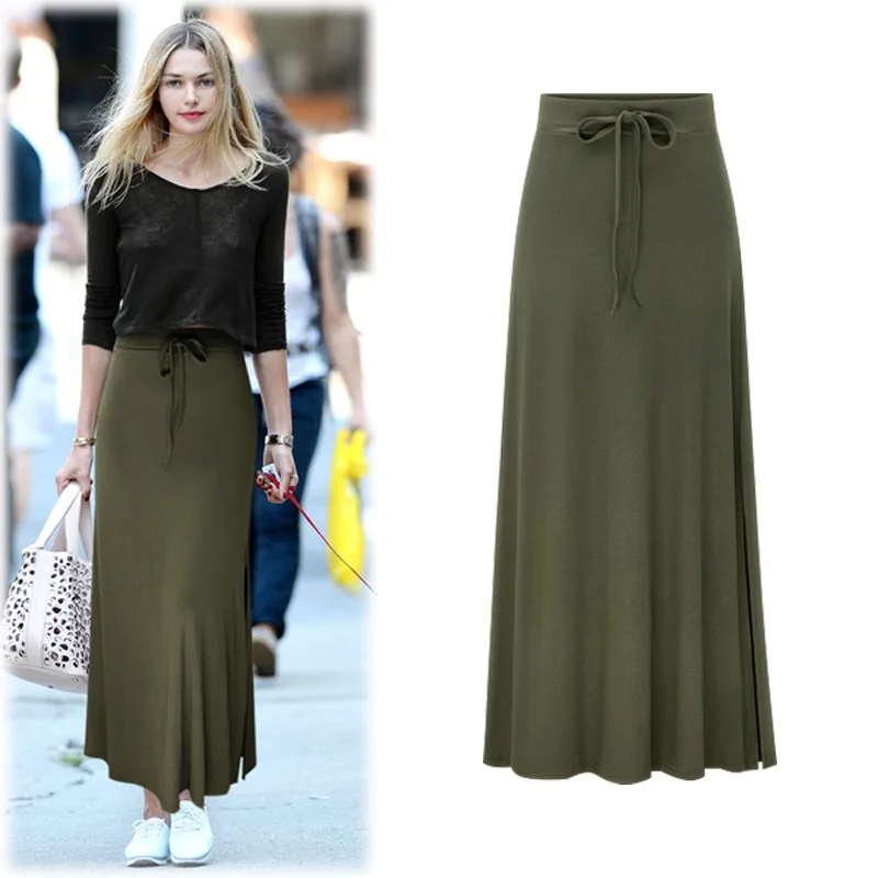 Womens Irregular Elastic Waist Plus Size A-line Cotton Skirts Hip Slim Long Loose Sheds Skirts Bowknot Skirts S-6XL Womens Irregular Elastic Waist Plus Size A-line Cotton Skirts Hip Slim Long Loose Sheds Skirts Bowknot Skirts S-6XL