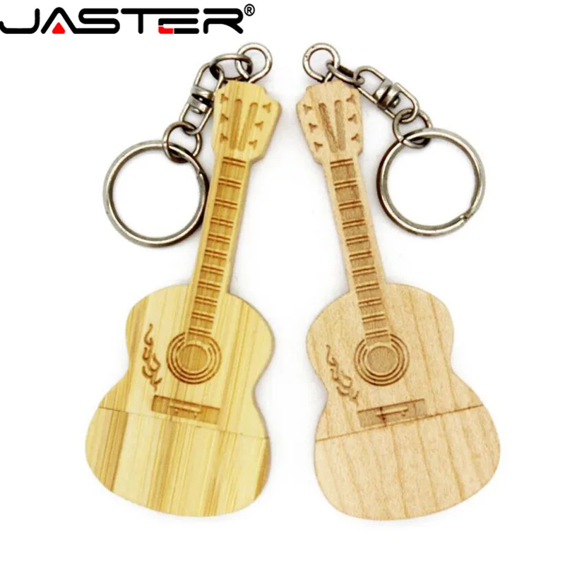 Real Capacity Custom LOGO Pen Drive Wooden Guitars Model
