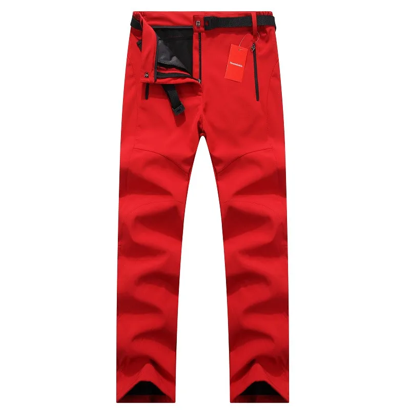 Calças de lã Esqui à Prova Água à Prova Mulheres Grossas Quente Softshell Pesca Acampamento Caminhadas Dwindproof Vento 2020 Novo Pantolon Rw041 8 High Quality Esporte e Lazer