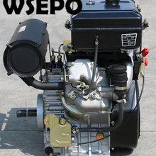 Прямая поставка с фабрики! WSE-2V86F 836CC 20HP 12KW v-двухцилиндровый горизонтальный вал с воздушным охлаждением дизельный двигатель с электрическим запуском