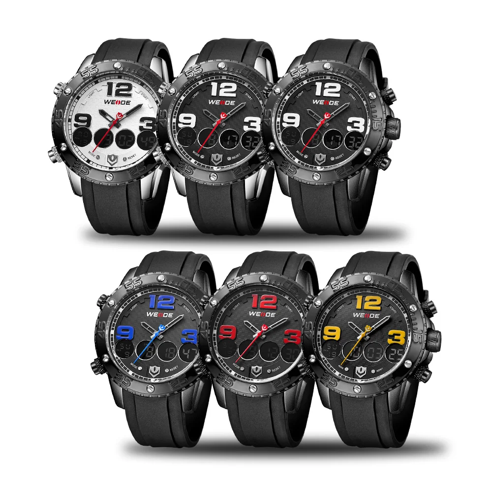WEIDE спортивные электронные наручные мужские часы кварцевые Дата Цифровой