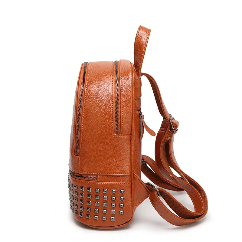 QINRANGUIO Mochila mujer 2018 remache suave PU cuero Mochila estilo Preppy mujeres Mochila escolar para niñas adolescentes Mochila QINRANGUIO Mochila mujer 2018 remache suave PU cuero Mochila estilo Preppy mujeres Mochila escolar para niñas adolescentes Mochila