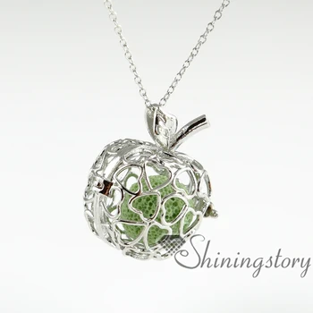 

openwork apple volcanic stone diffuser necklace wholesale essential oil diffuser necklace oil necklace aromatherapy necklace