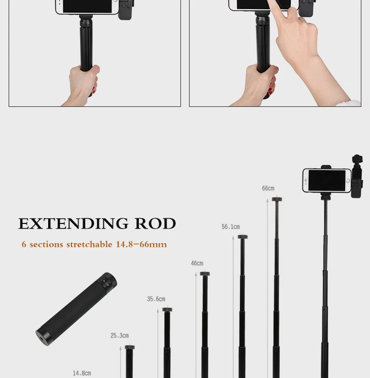 DJI OSMO Карманный 3-осевой портативный монопод с шарнирным замком механический стабилизатор Камера 4K 60fbs видео 12 МП 140-min Срок службы батареи мини Камера