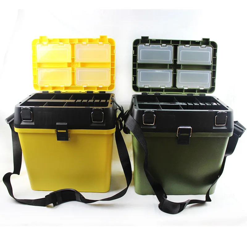 Cheap multifunctional fishing box toolbox rock seat multi purpose can