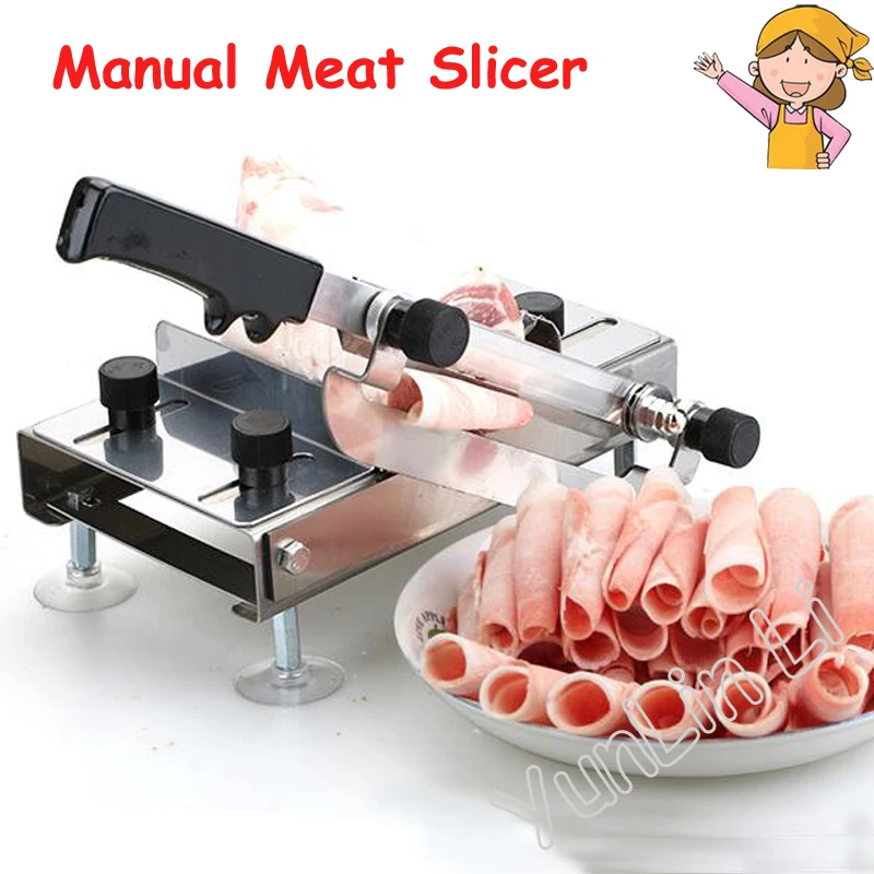 Household Manual Lamb Slicer Beef Cutter Frozen Meat Cutting Machine