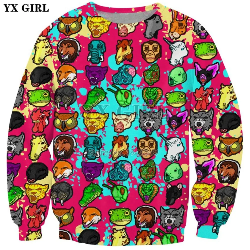 YX GIRL Drop shipping 2018 New Fashion Crewneck Sweatshirt Hotline Miami Cartoon 3d Print Men's Women's Casual Pullover ZS568 YX GIRL Drop shipping 2018 New Fashion Crewneck Sweatshirt Hotline Miami Cartoon 3d Print Men's Women's Casual Pullover ZS568