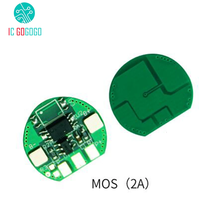 

Single MOS 2A 18650 Battery Protection Board 3.7V Lithium Polymer High Current Charge Discharge Protect Circuit BMS/PCM/PCB