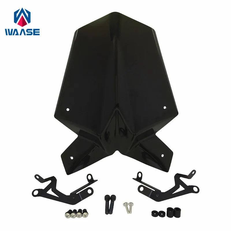 

waase Duke125 Duke390 Windscreen Windshield Shield Screen With Bracket For KTM Duke 125 390 2017 2018