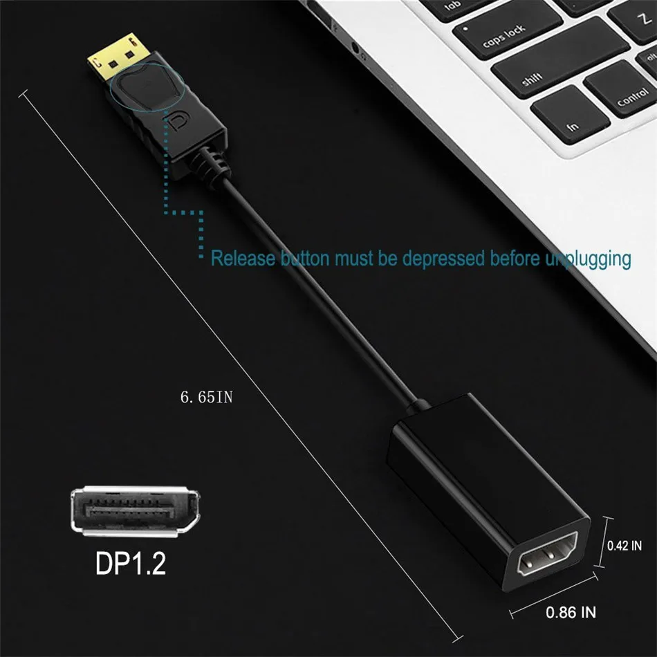 Адаптер DP к HDMI display Port Мужской к женскому HDMI кабель конвертер адаптер для проектора дисплей ноутбука ТВ 4K* 2K 1080P