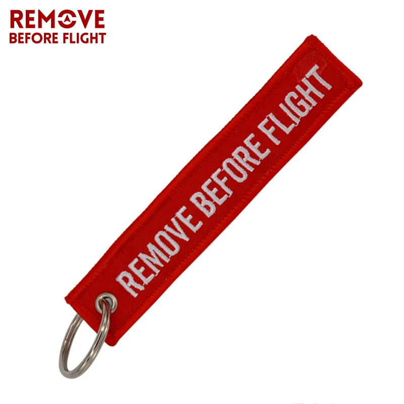 Remove Before Flight брелок на выбор брелок с вышивкой кольцо для авиации подарки OEM брелок для ключей ювелирных изделий, Чемодан тег