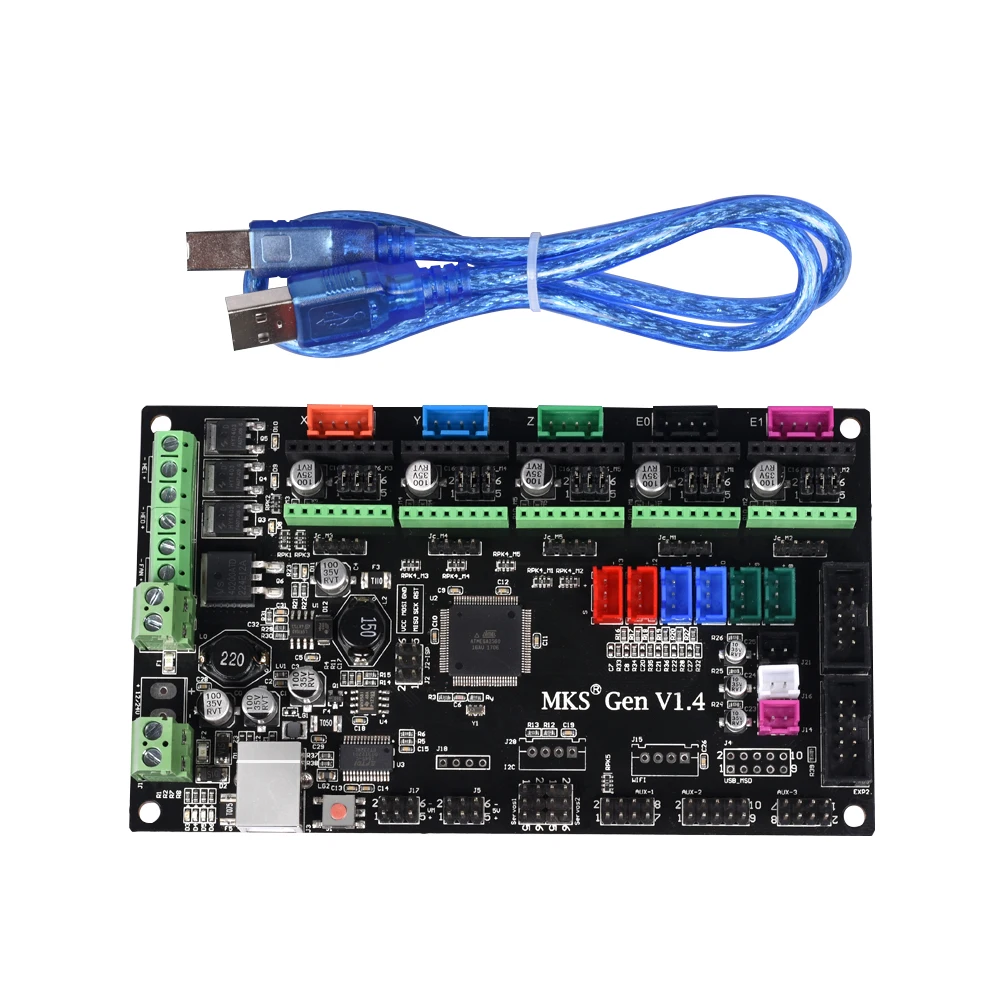 MKS Gen V1.4 плата управления Комплект RepRap mks gen l+ 5 шт. TMC2130/TMC2208/Drv8825/A4988 драйверы+ 12864LCD для 3d принтера запчасти