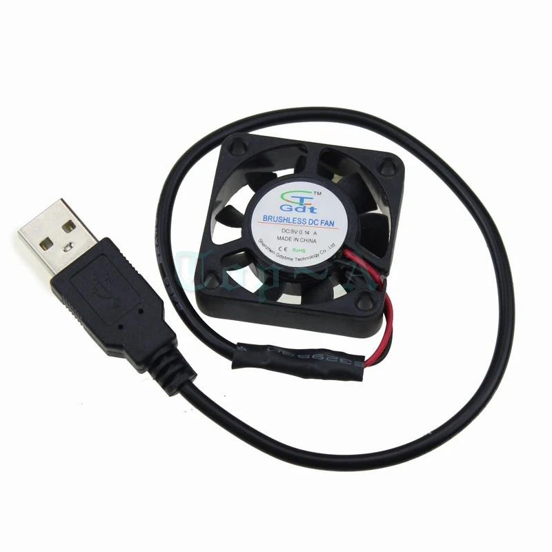 2pcs Gdstime 4010 Micro 40x40x10mm 40mm DC Brushless Cooling Fan 5V USB