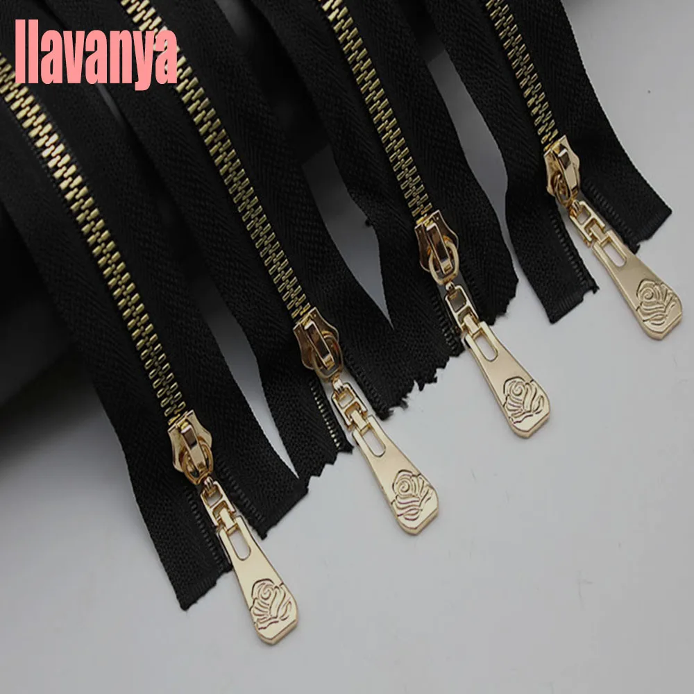 10pcs a lot Plastic Open End Close Double Zippers For Sewing Brand