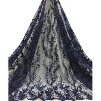 

Beautiful net lace with beads for party decoration ,FC32 free shipping Embroidered tulle lace,high quality Nigeria lace